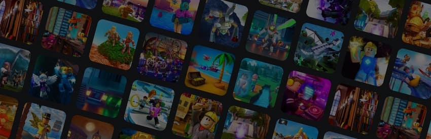Roblox platform — games and experiences collage
