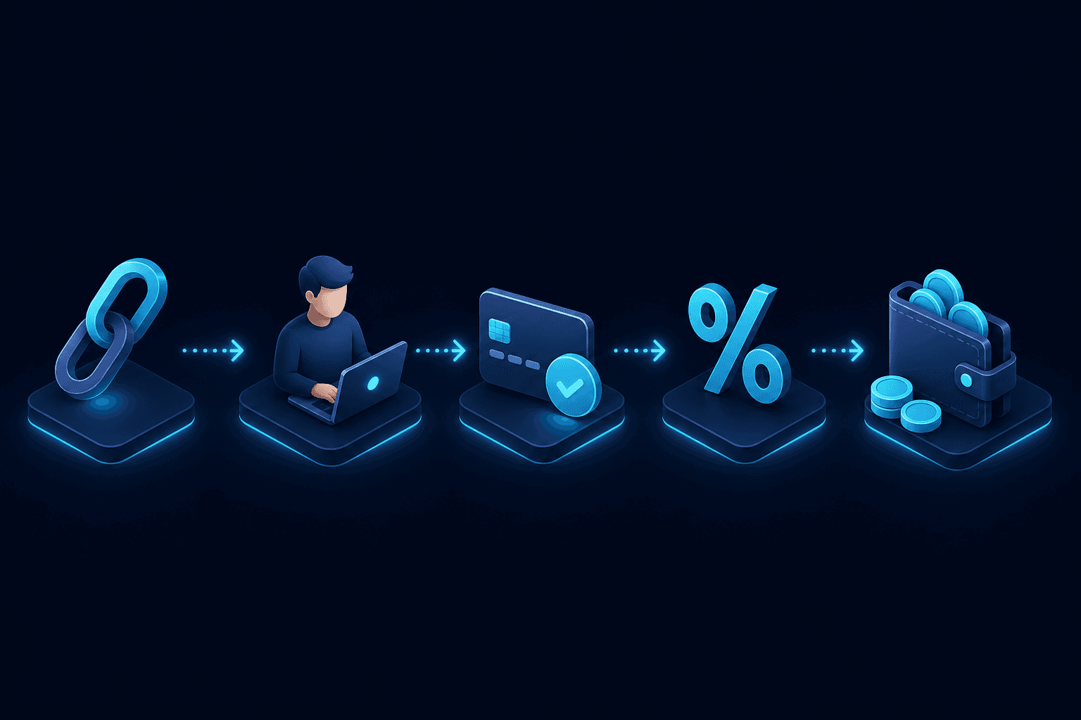 Illustration: from referral link or promo code to partner payout