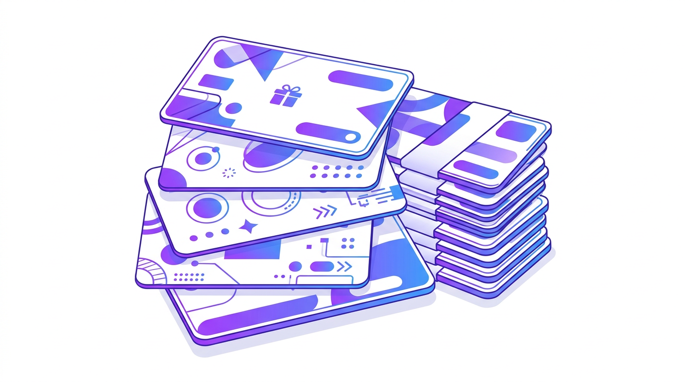 Gift cards for digital products — Amazon, iTunes, Google Play, Steam, Netflix