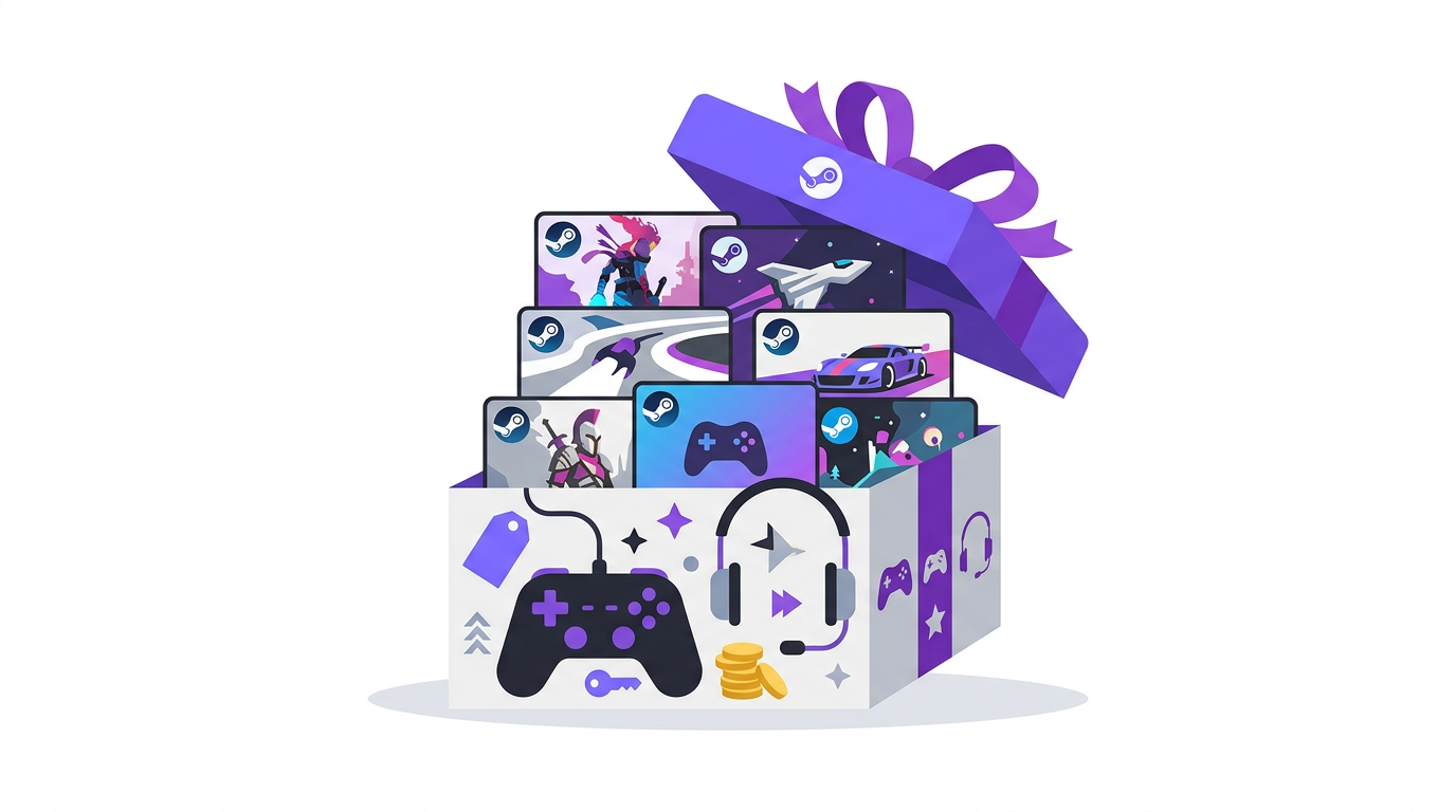 Steam game gifts — automatic delivery of games and DLC to Steam accounts