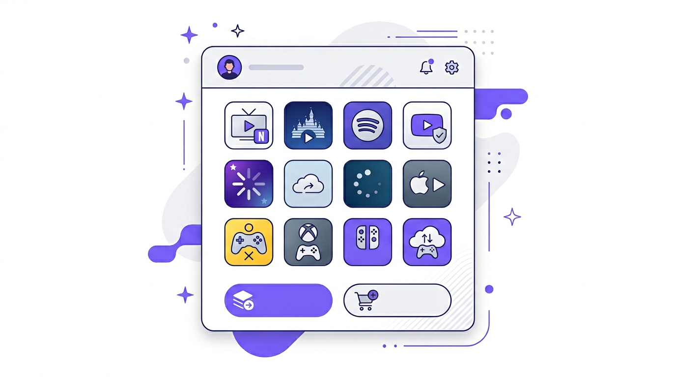 Gaming and streaming subscriptions — Xbox Game Pass, Spotify, Discord Nitro